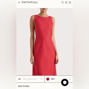 Faithfull linen Red Dress
